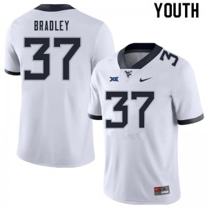 Youth West Virginia Mountaineers NCAA #37 L'Trell Bradley White Authentic Nike Stitched College Football Jersey GV15F33EP